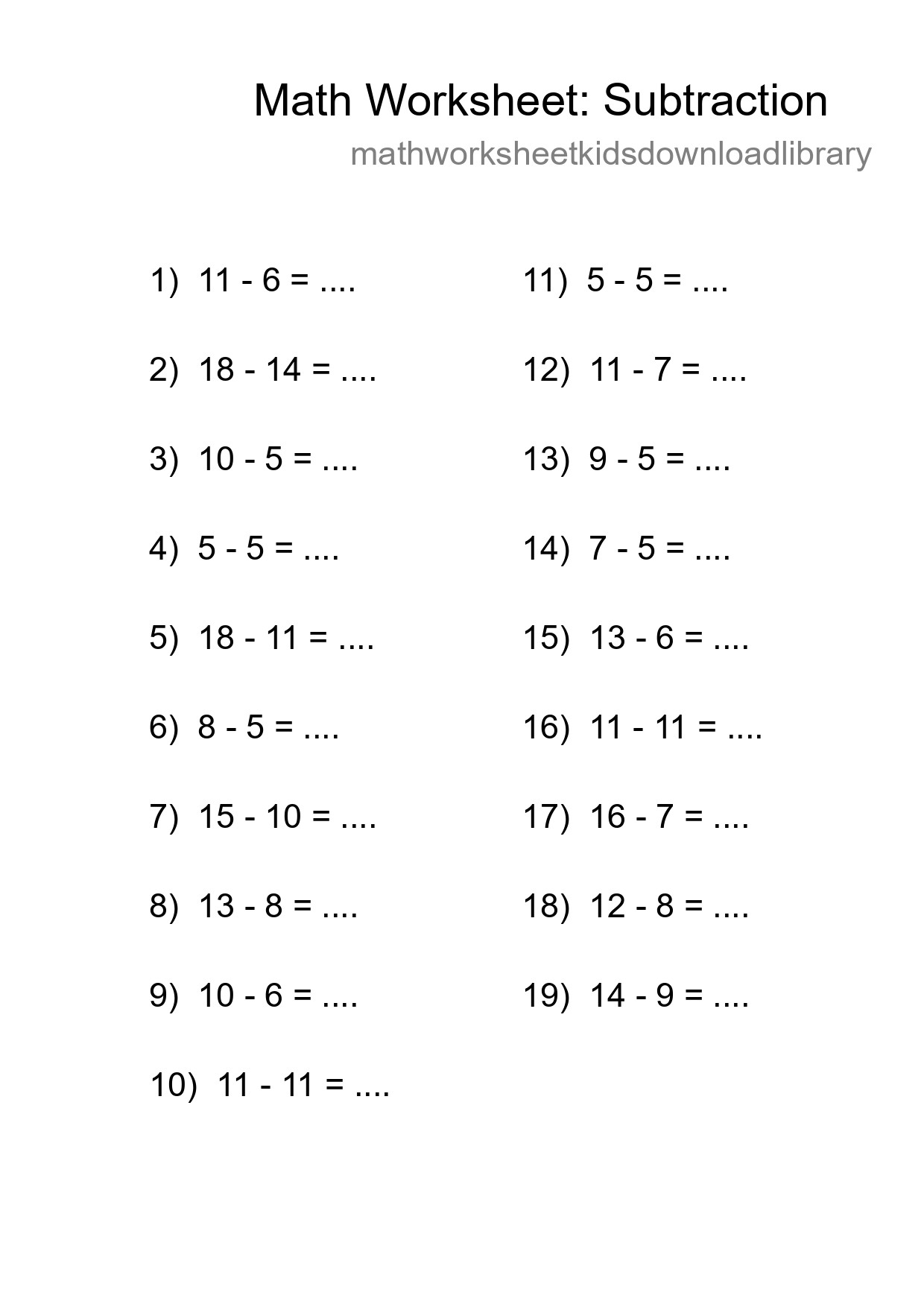 Free 19 Subtraction Math Worksheet For Grade 2 With Answers - Part 52
