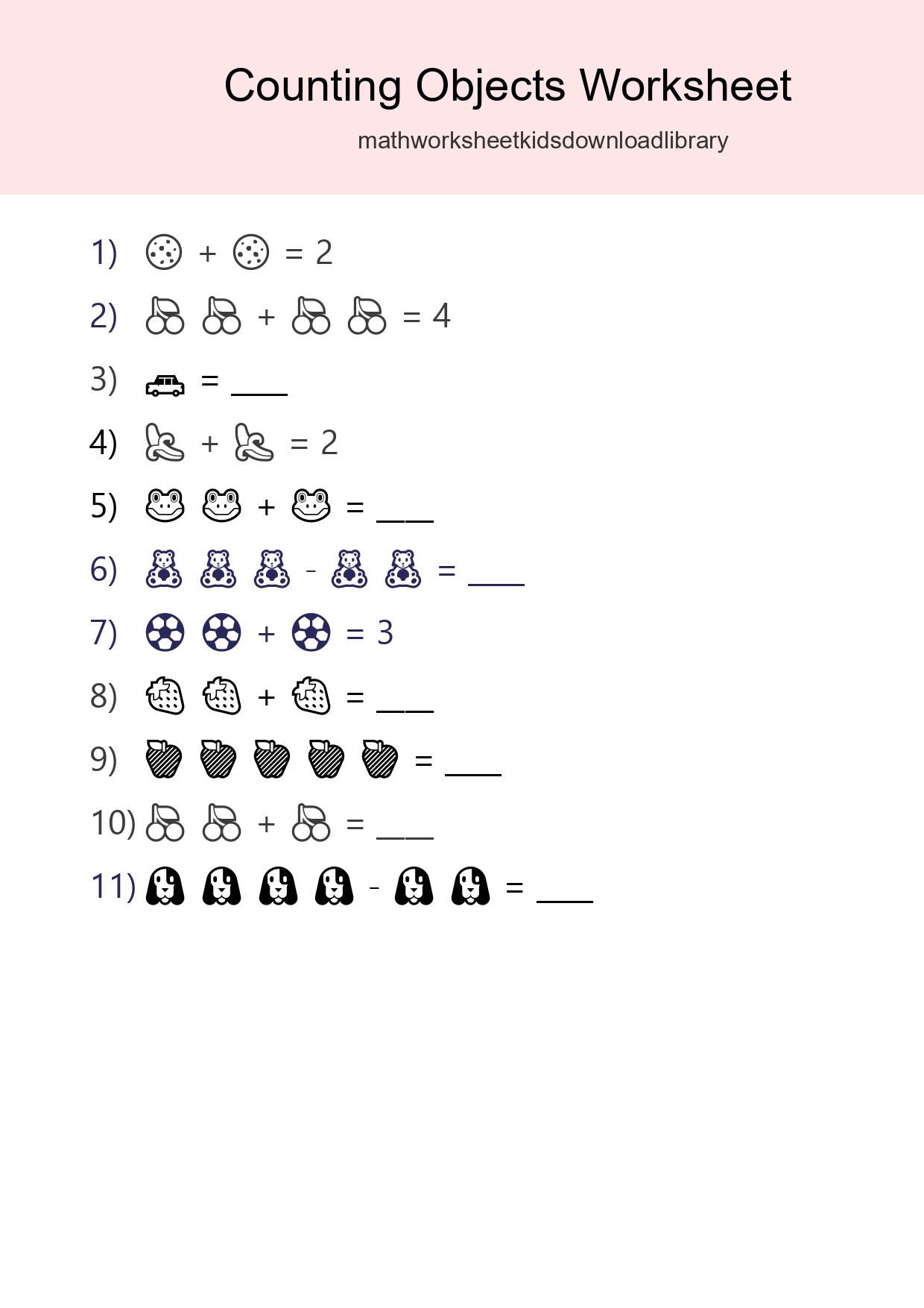 Learn Counting With Pictures Worksheet (Pre-K) - Part 80