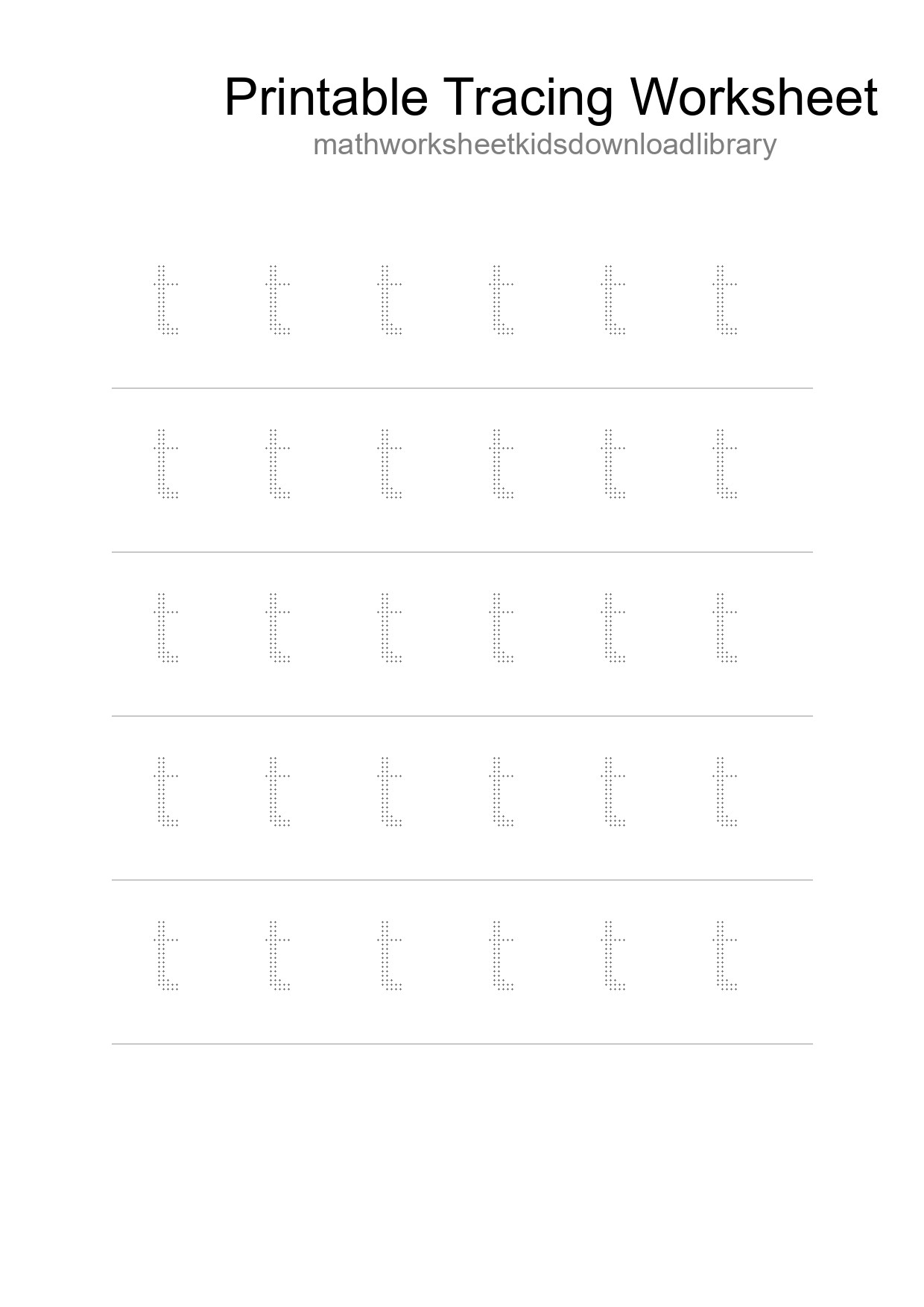 Printable Tracing Worksheet For Kids - Part 109