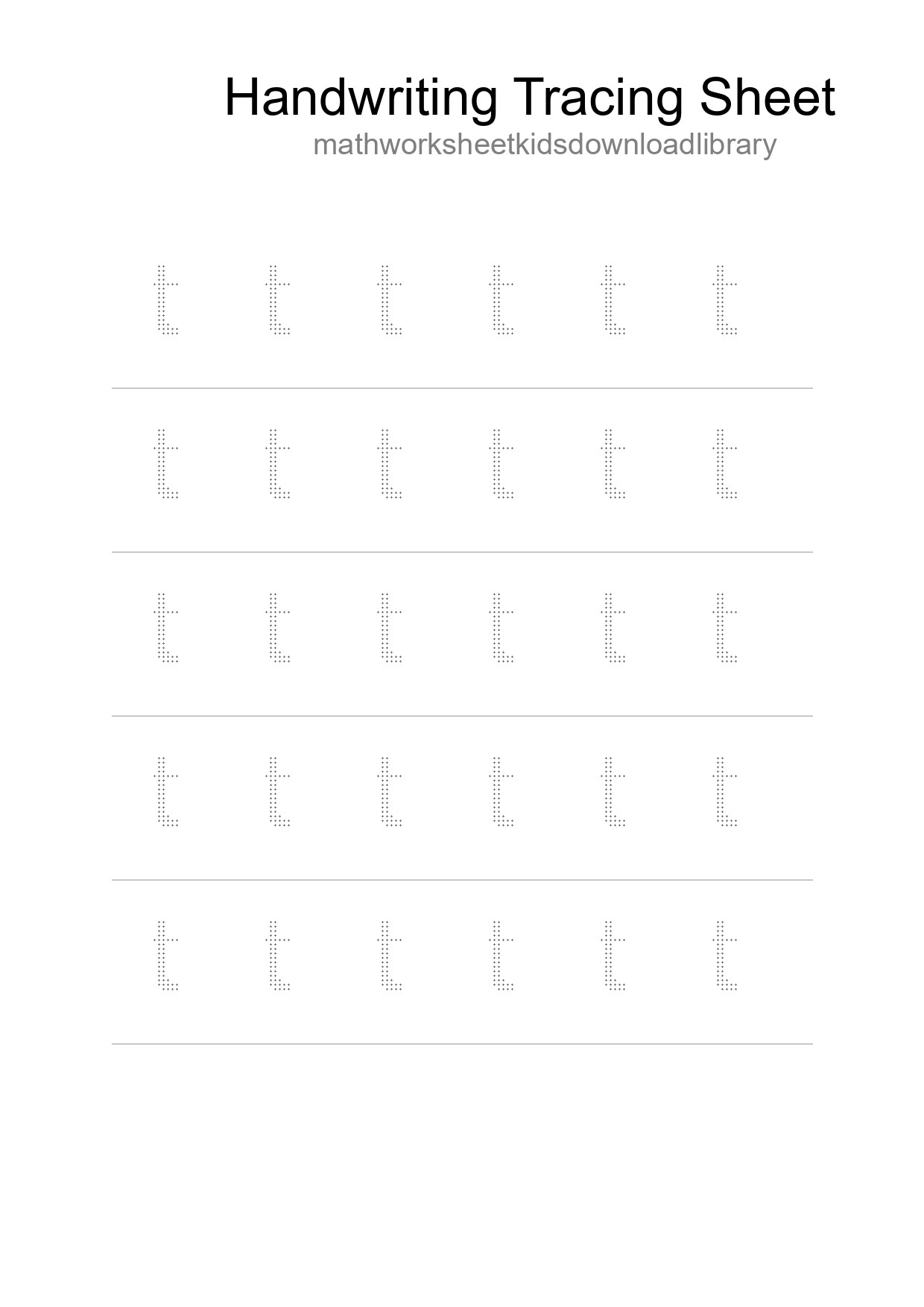 Printable Tracing Worksheet For Kids - Part 54