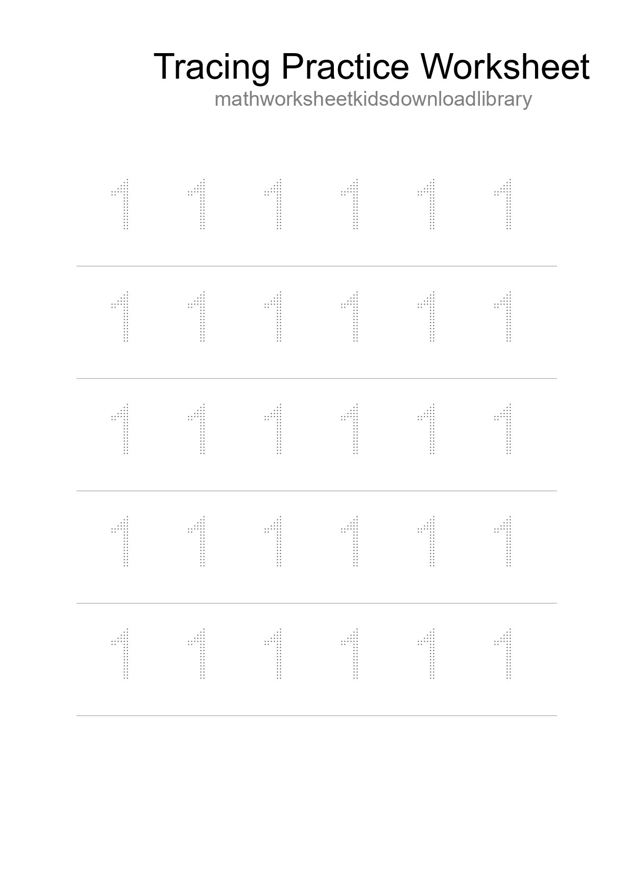 Printable Tracing Worksheet For Kids - Part 87