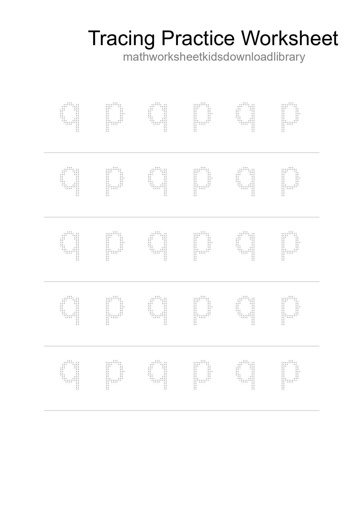 Printable Tracing Worksheet For Kids - Part 98